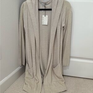 Barefoot Dreams Cream Hooded Cardigan
